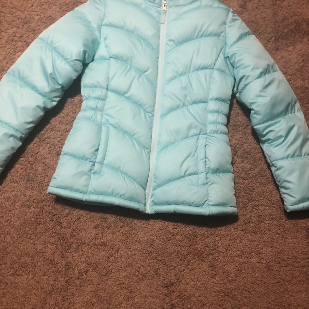 Blue puffy winter coat